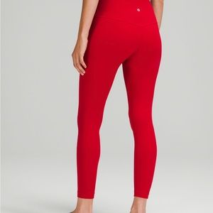 Dark red LuLuLemon align leggings